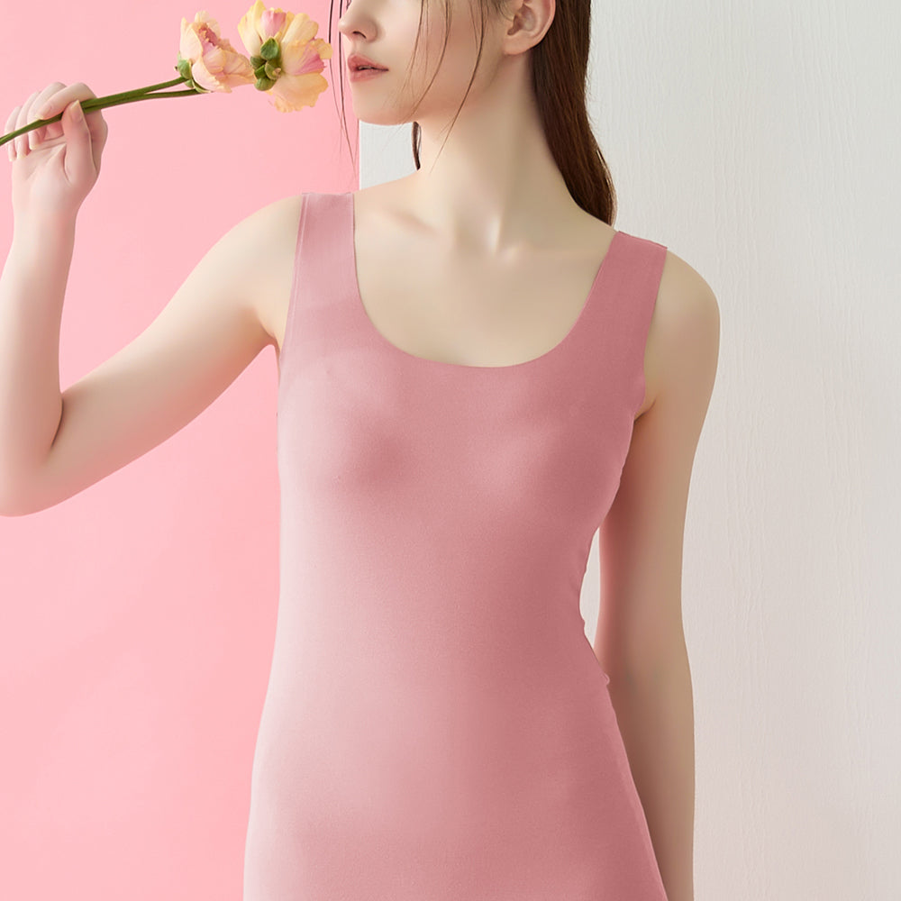 キレイラボ KIREILABO バストラインを美しくキープ ブラタンクトップ オーガニックコットン 【返品不可商品】 （クワイエットピーチ） クワイエットピーチ