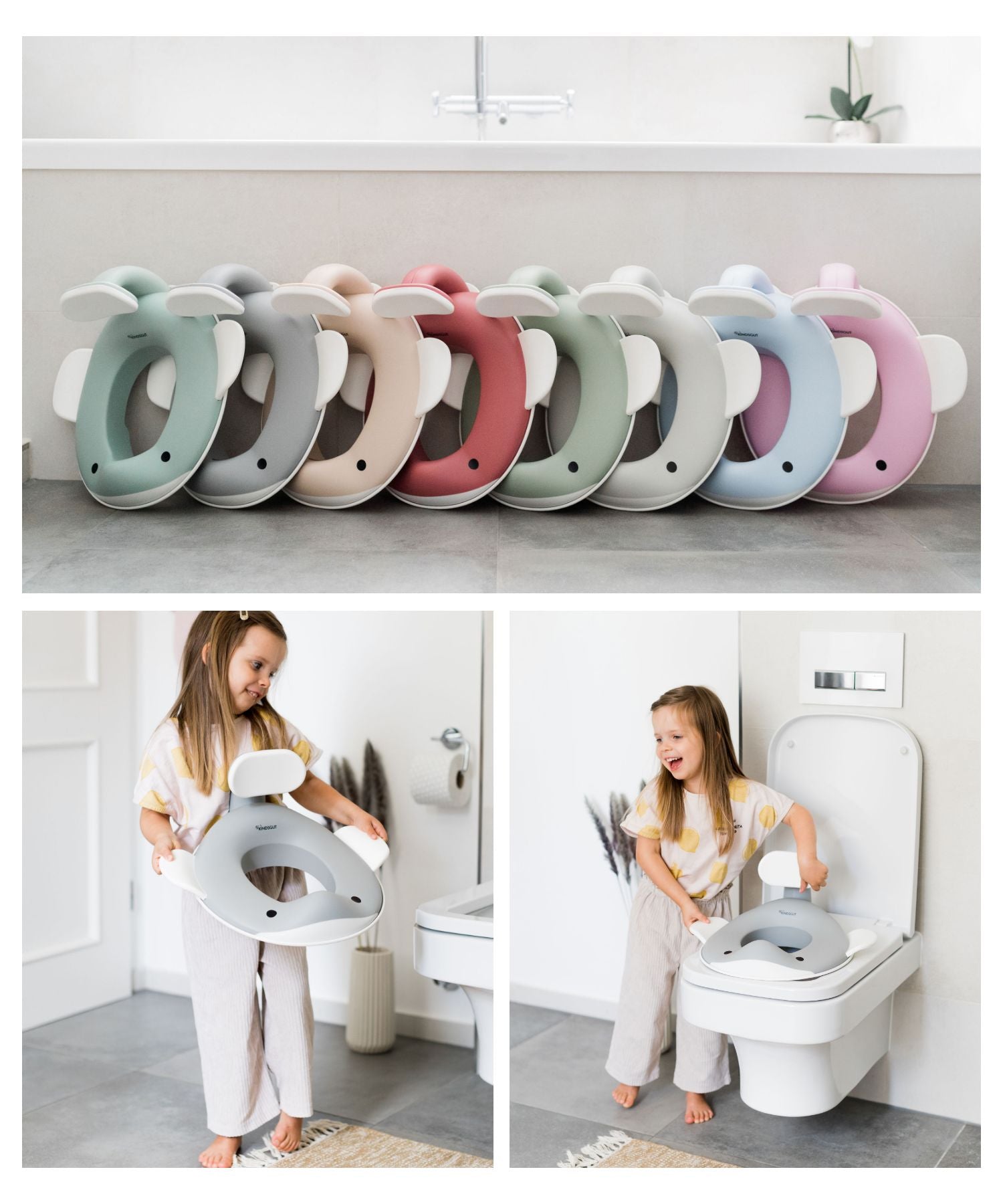 キンズグート KINDSGUT くじらのトイレトレーニングシート Toilettenaufsatz Wal トイレッテンアウフザッツ【返品不可商品】 （ダスティピンク） ダスティピンク
