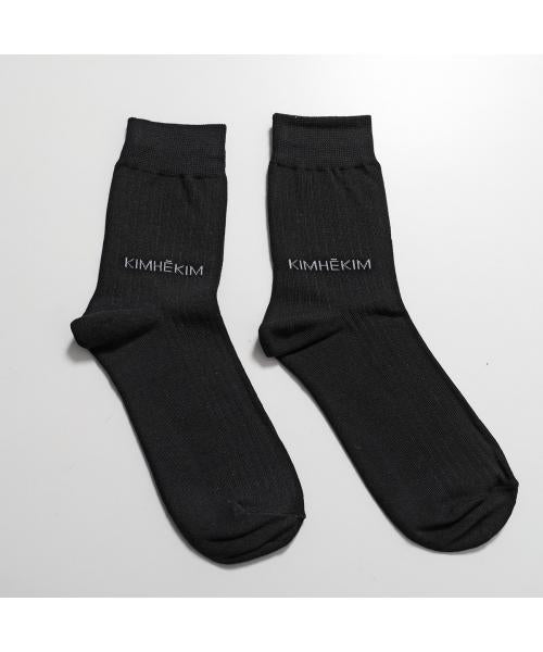 KIMHEKIM ソックス KHK-SOC011 SOC012 リブ （SOC012/BLACK-ブラック） SOC012/BLACK-ブラック
