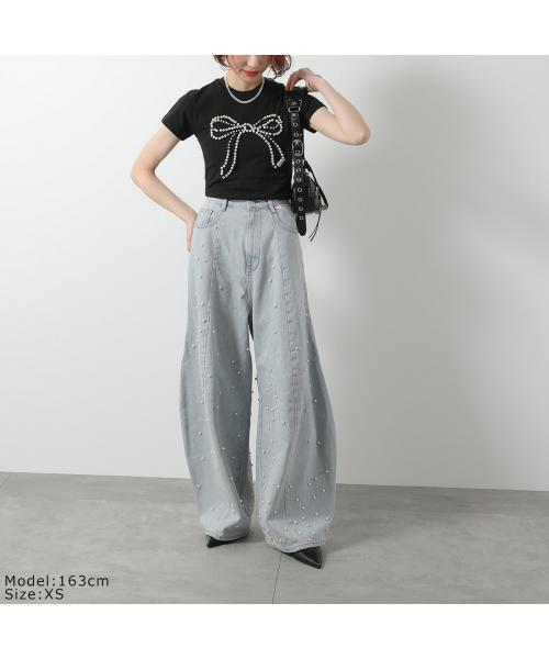 KIMHEKIM Tシャツ PS25-JS07 半袖 パール装飾 リボン （BK/BLACK/ブラック） BK/BLACK/ブラック