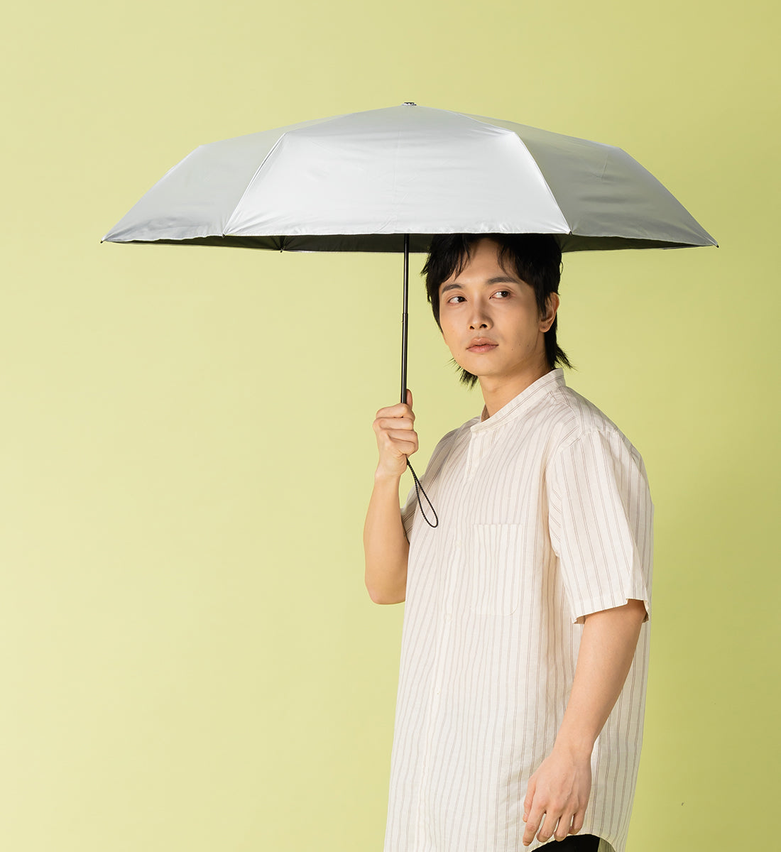 キザワ KIZAWA 超軽量 折りたたみ傘 日傘 完全遮光 晴雨兼用 コンパクト 大きい 6本骨 55cm～aero～ （シルバー） シルバー