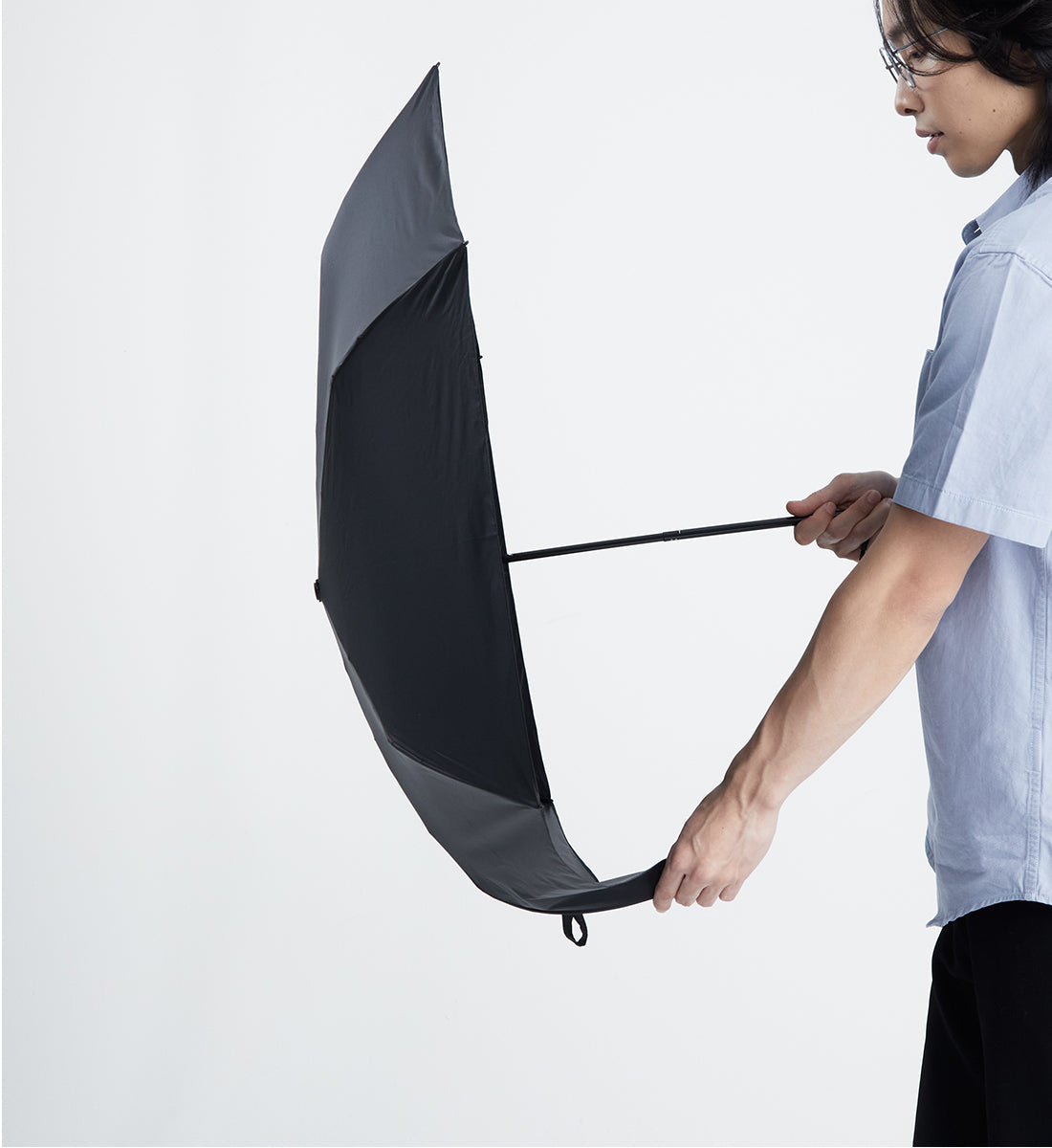 キザワ KIZAWA 超軽量 折りたたみ傘 日傘 完全遮光 晴雨兼用 コンパクト 大きい 6本骨 55cm～aero～ （シルバー） シルバー