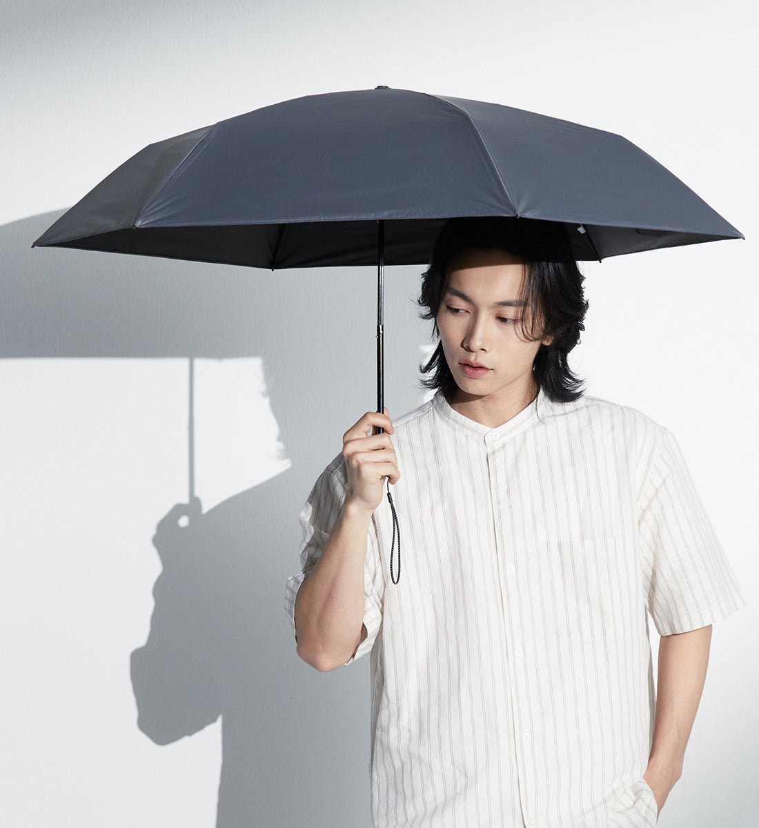 キザワ KIZAWA 超軽量 折りたたみ傘 日傘 完全遮光 晴雨兼用 コンパクト 大きい 6本骨 55cm～aero～ （スチーグレー） スチーグレー