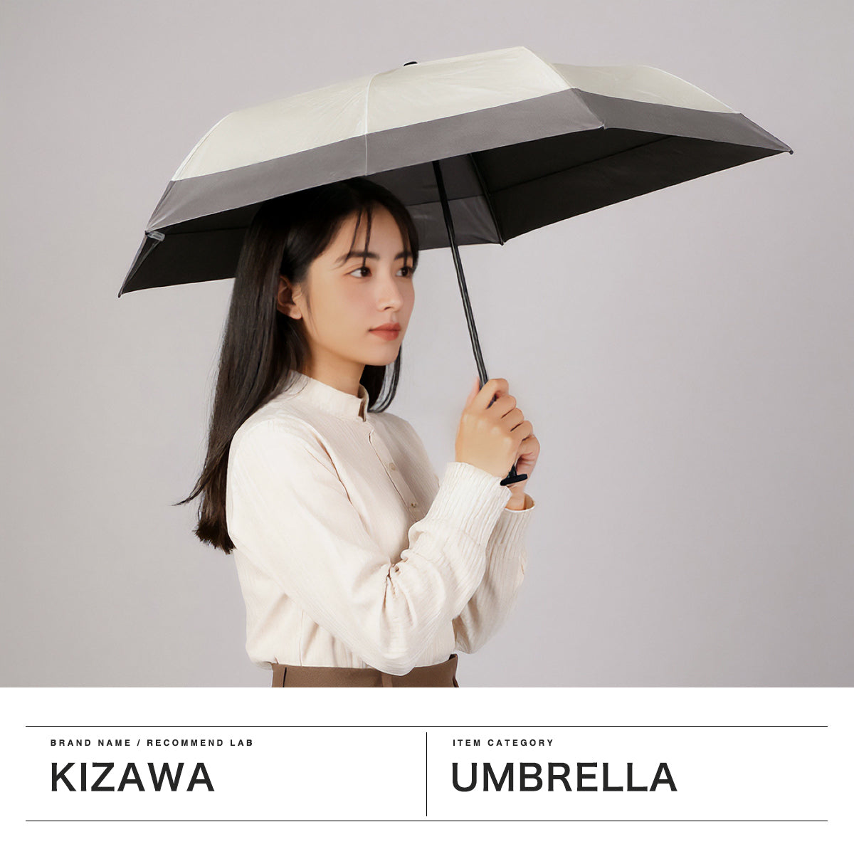 キザワ KIZAWA 折りたたみ傘 晴雨兼用 レディース メンズ 軽量 完全遮光 撥水 手動開閉 耐風 一級遮光 UVカット率100％ 親骨50cm airy bicolor 超軽量カーボン日傘 MEX50DP-053PI （ピンク×モカ） ピンク×モカ