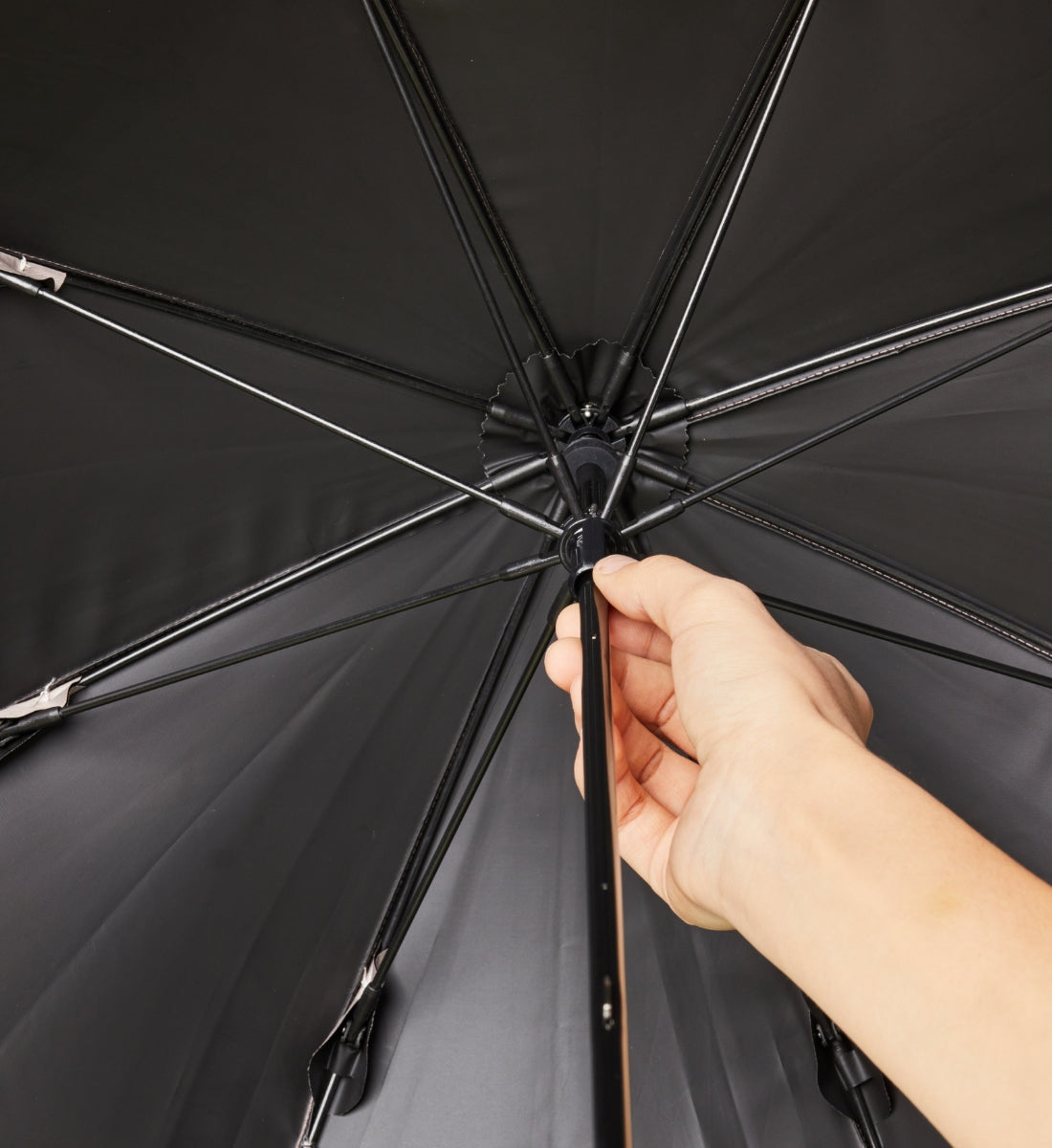 キザワ KIZAWA バンブー ショート丈 日傘 完全遮光 雨傘 晴雨兼用傘 50cm～ithm bicolor～ （モカ×オフ） モカ×オフ