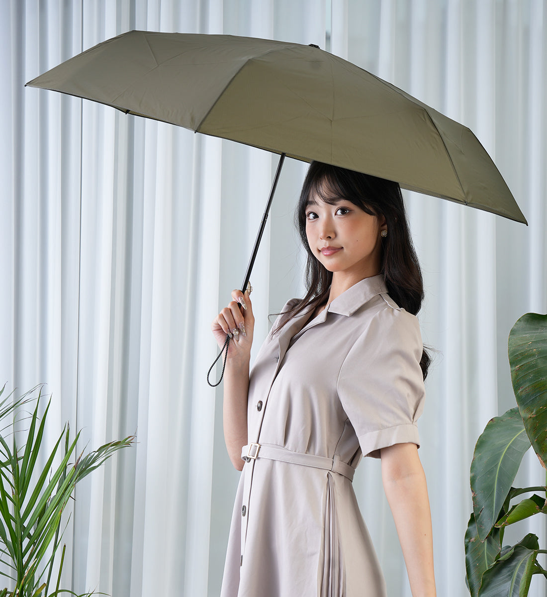 キザワ KIZAWA 超軽量 折りたたみ傘 雨傘 コンパクト 5本骨 60cm～pocket pro～ （カーキ） カーキ