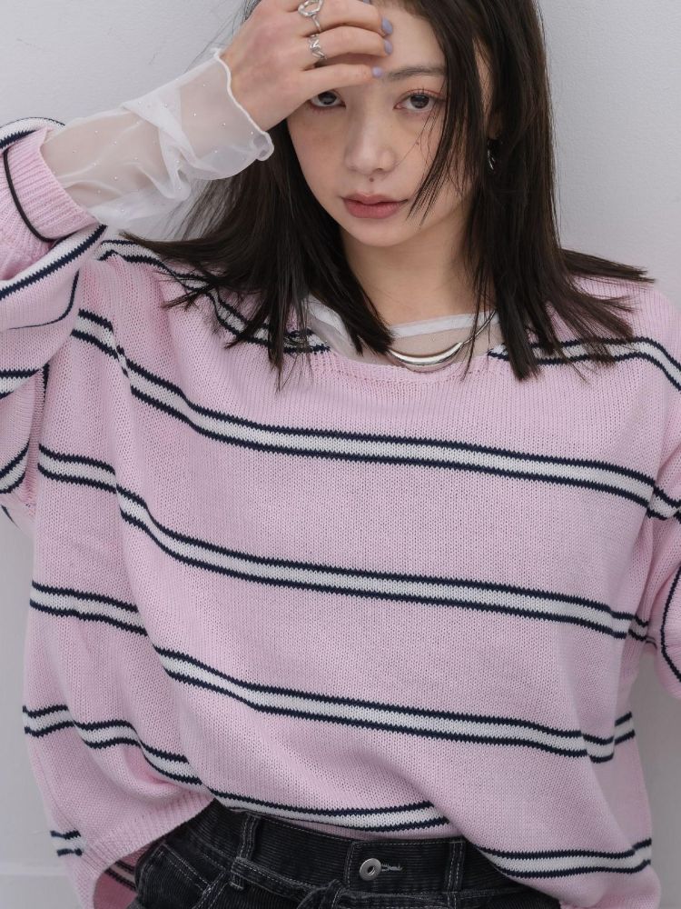 キヴィ kivi multi border knit PO （PNK0） PNK0