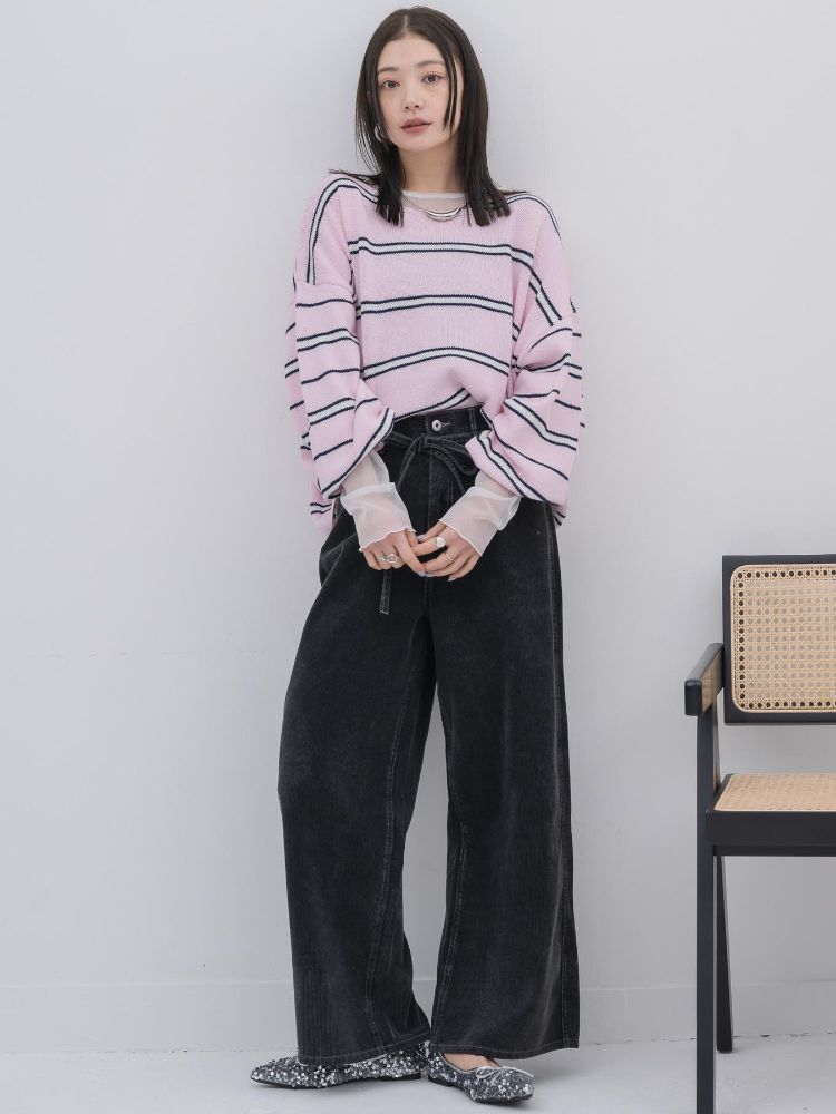 キヴィ kivi multi border knit PO （PNK0） PNK0