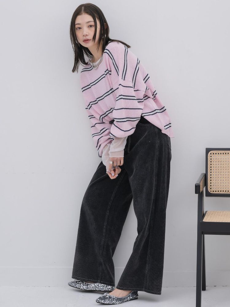 キヴィ kivi multi border knit PO （PNK0） PNK0