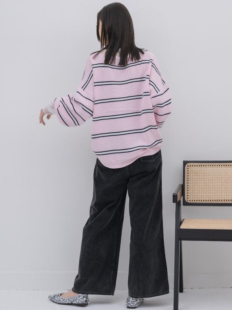 キヴィ kivi multi border knit PO （PNK0） PNK0