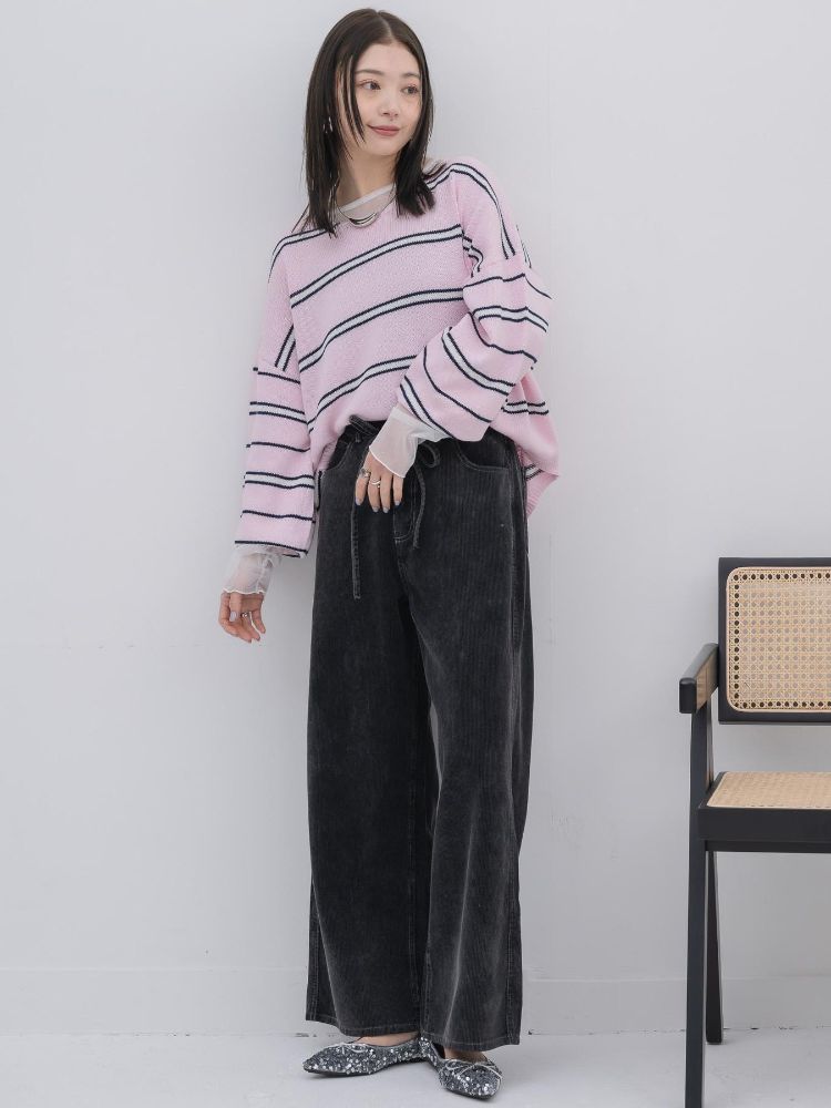 キヴィ kivi multi border knit PO （PNK0） PNK0