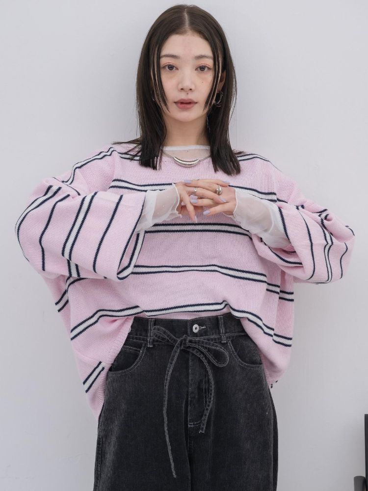 キヴィ kivi multi border knit PO （PNK0） PNK0