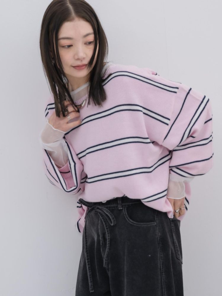 キヴィ kivi multi border knit PO （PNK0） PNK0