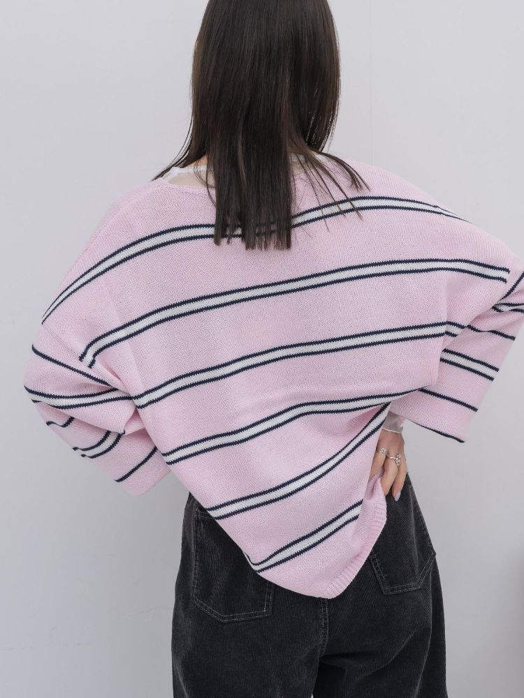 キヴィ kivi multi border knit PO （PNK0） PNK0