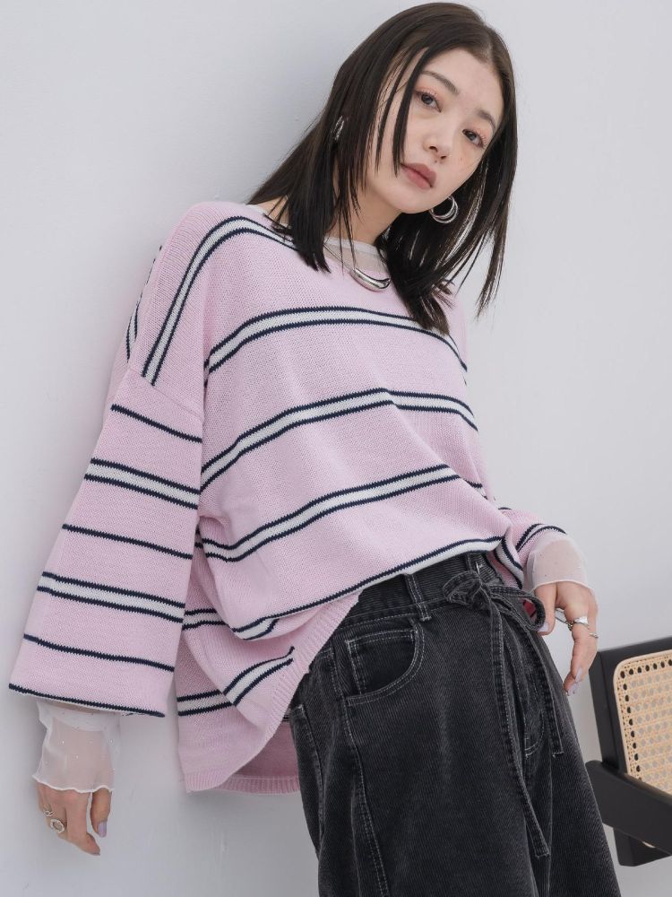 キヴィ kivi multi border knit PO （PNK0） PNK0