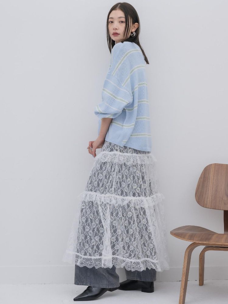キヴィ kivi multi border knit PO （PNK0） PNK0