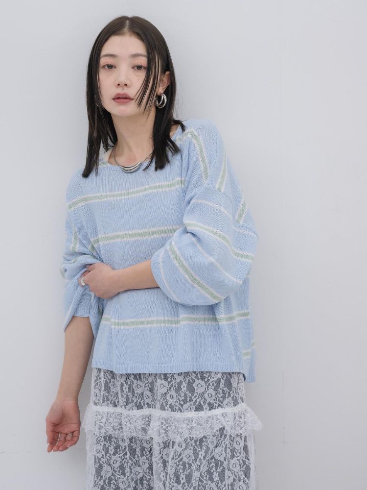 キヴィ kivi multi border knit PO （PNK0） PNK0