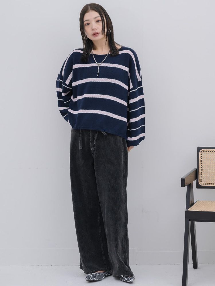 キヴィ kivi multi border knit PO （PNK0） PNK0
