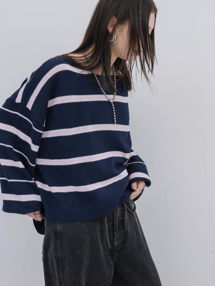 キヴィ kivi multi border knit PO （PNK0） PNK0