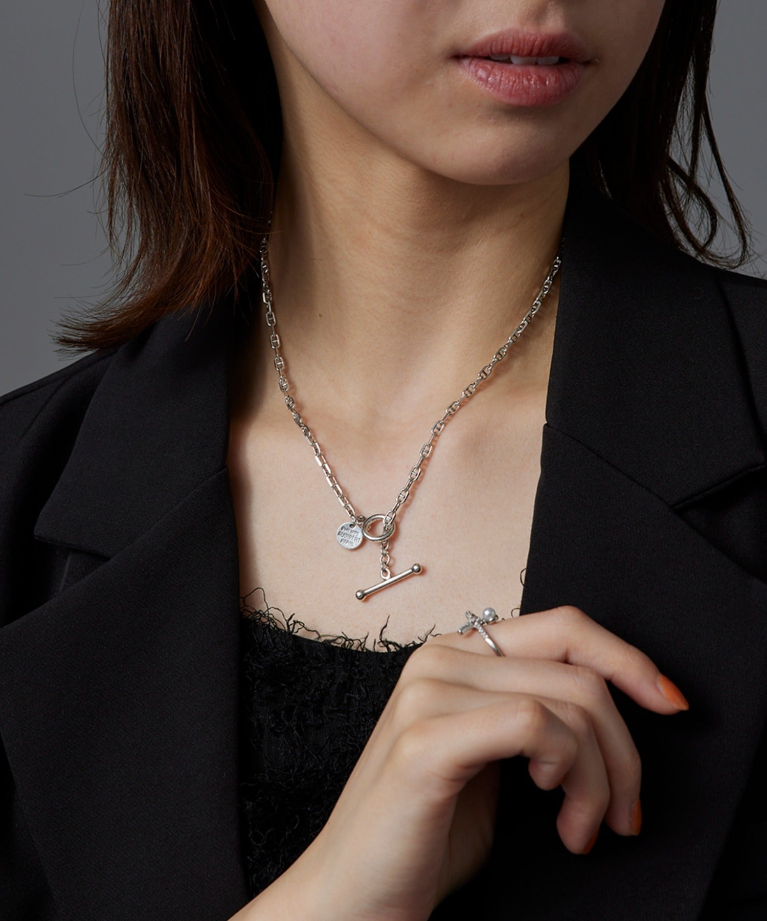 フィリップ オーディベール PHILIPPE AUDIBERT Enara necklace brass silver plated CO6004:AR （シルバー） シルバー