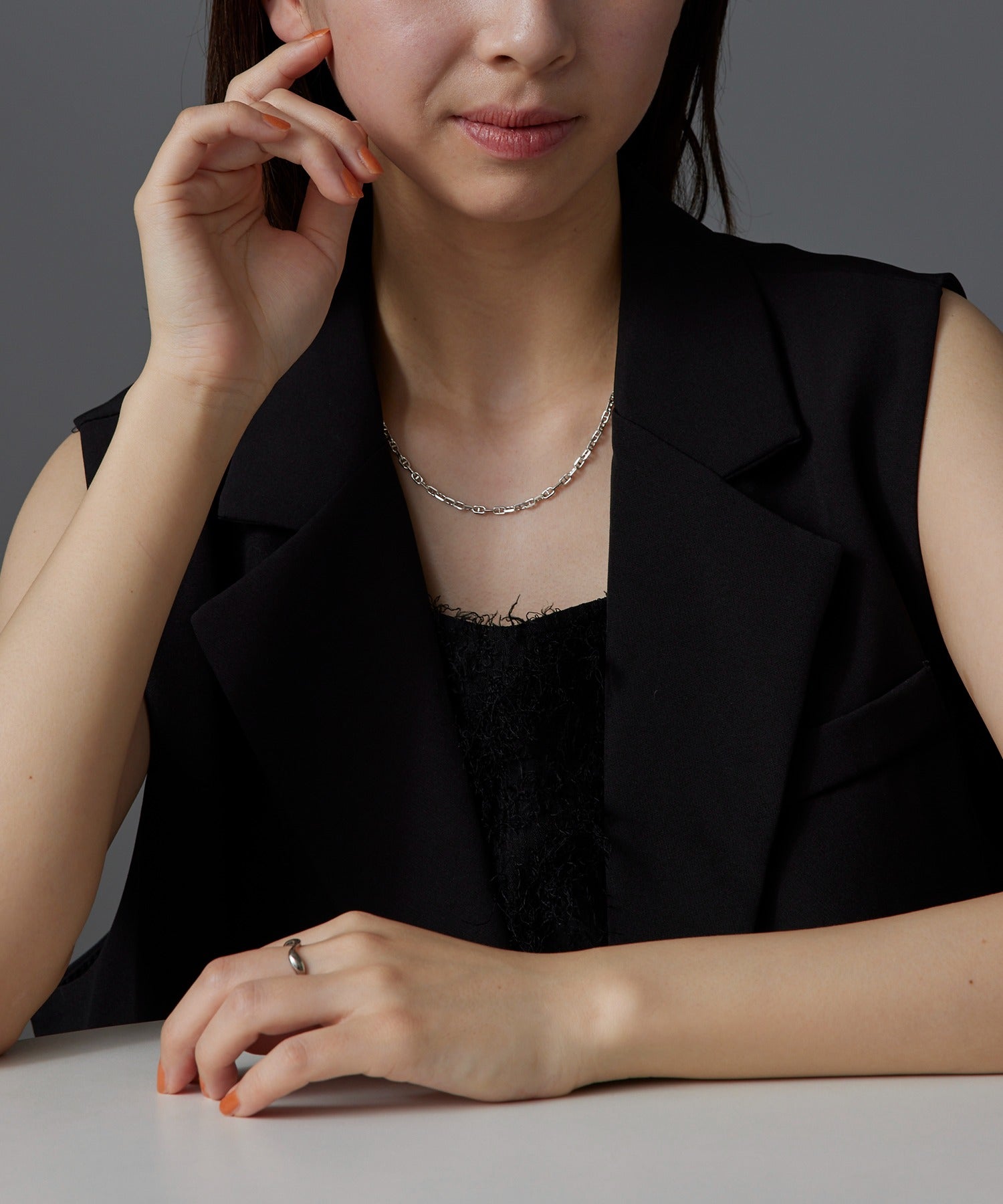 フィリップ オーディベール PHILIPPE AUDIBERT Enara necklace brass silver plated CO6004:AR （シルバー） シルバー