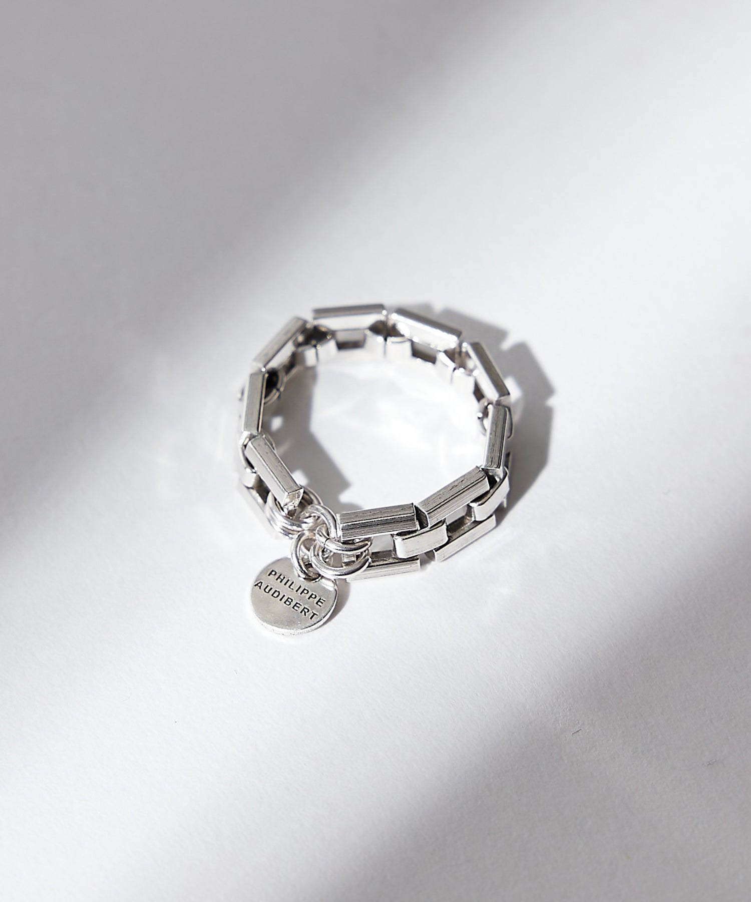 フィリップ オーディベール PHILIPPE AUDIBERT チェーンリング bague chaine Avner laiton BG5834 （シルバー） シルバー