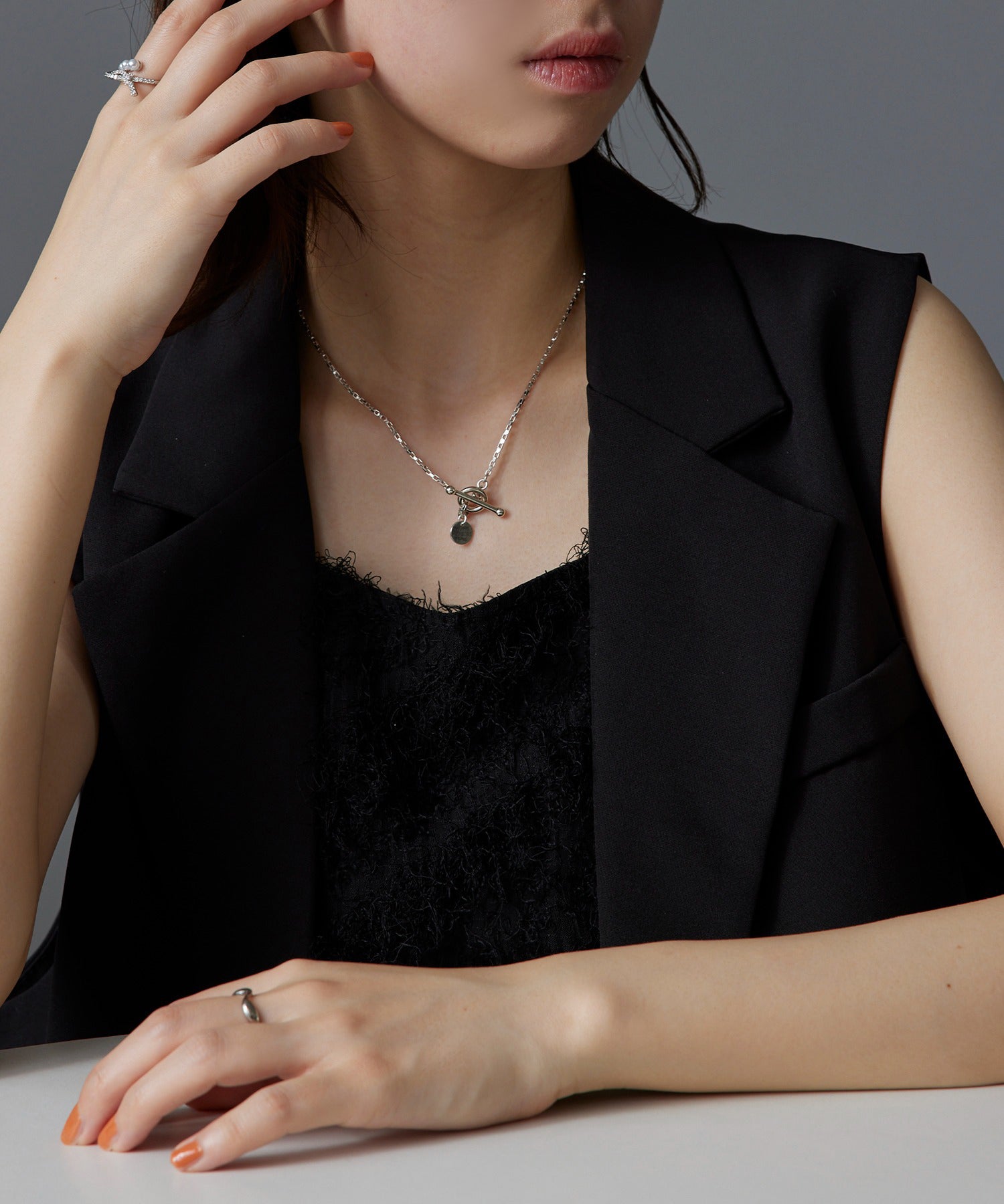 フィリップ オーディベール PHILIPPE AUDIBERT Olie necklace CO5357 （シルバー） シルバー