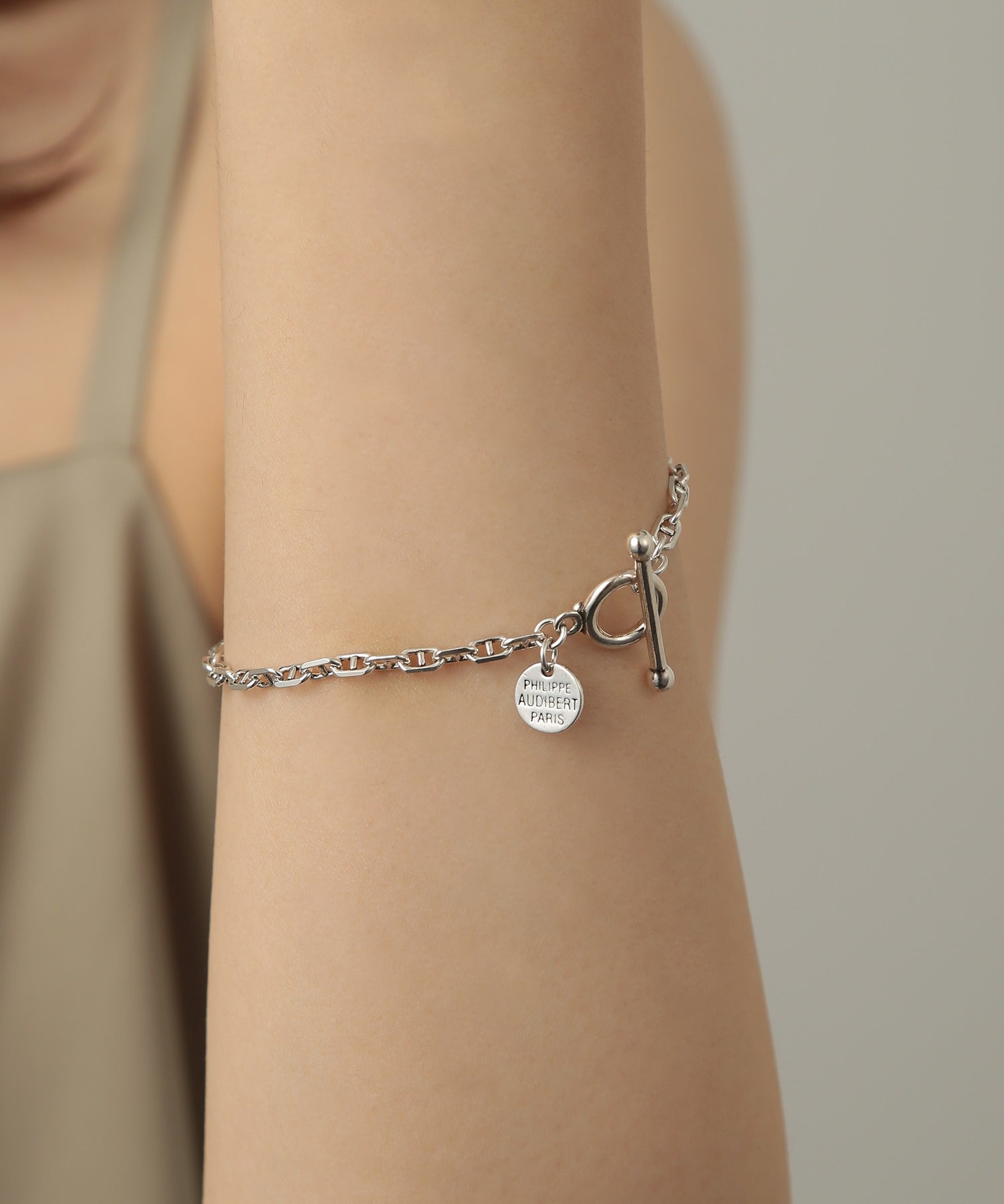 フィリップ オーディベール PHILIPPE AUDIBERT Enara bracelet brass silver plated BRS6003:AR （シルバー） シルバー