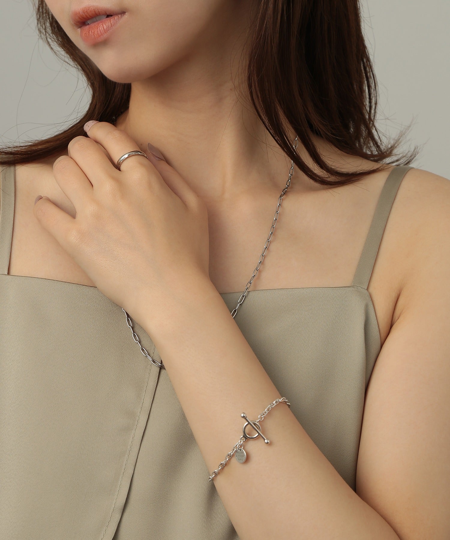 フィリップ オーディベール PHILIPPE AUDIBERT Enara bracelet brass silver plated BRS6003:AR （シルバー） シルバー