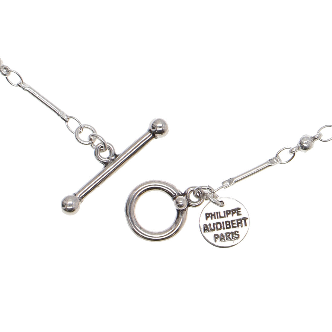 フィリップ オーディベール PHILIPPE AUDIBERT Garnet necklace brass silver plated CO6621:AR （シルバー） シルバー
