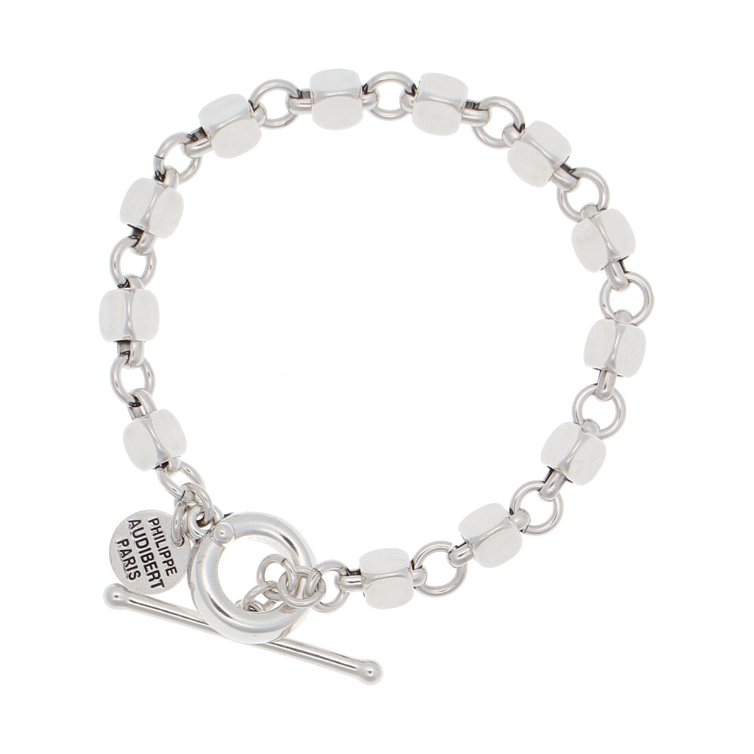 フィリップ オーディベール PHILIPPE AUDIBERT Apopka bracelet, brass silver plated BRS6609:AR （シルバー） シルバー