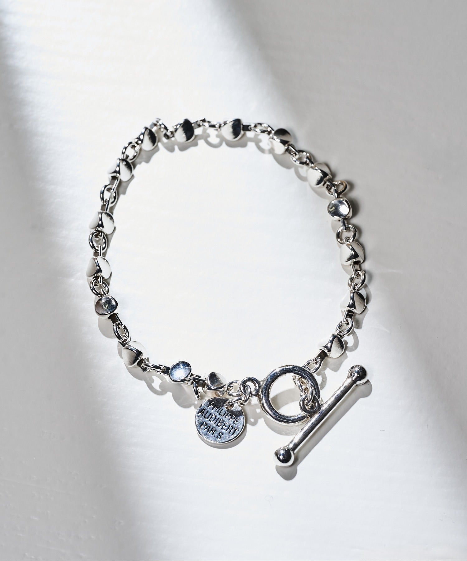 フィリップ オーディベール PHILIPPE AUDIBERT Apopka bracelet S, brass silver plated BRS6612:AR （シルバー） シルバー