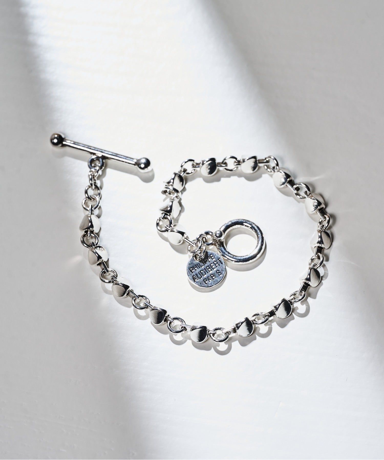 フィリップ オーディベール PHILIPPE AUDIBERT Apopka bracelet S, brass silver plated BRS6612:AR （シルバー） シルバー