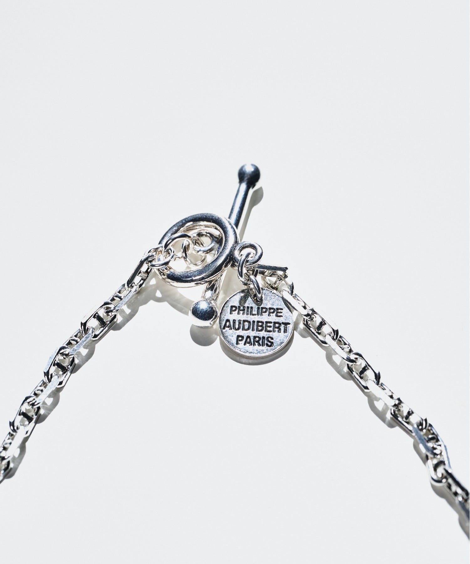 フィリップ オーディベール PHILIPPE AUDIBERT Enara semi-long necklace brass silver plated SAS6005:AR （シルバー） シルバー