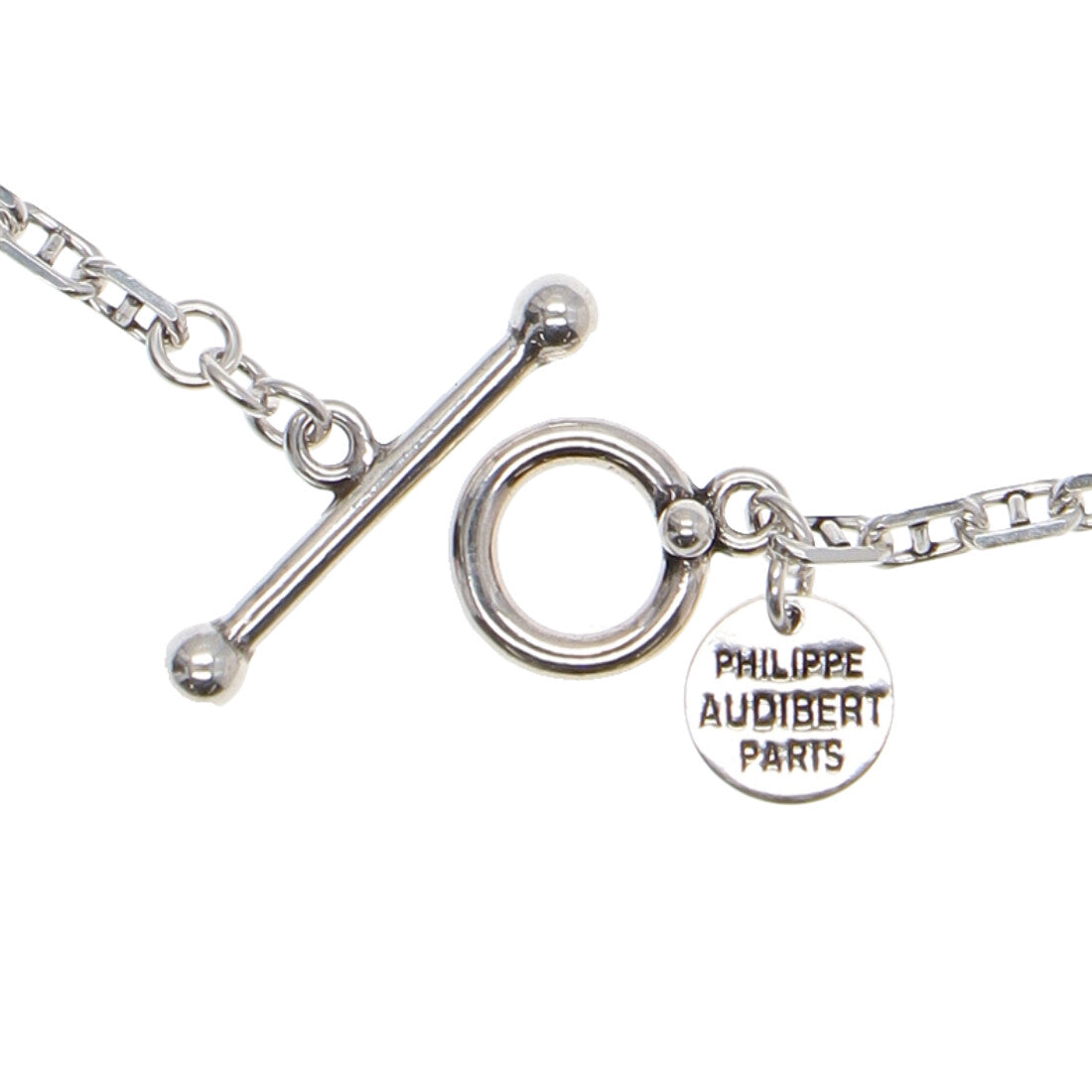 フィリップ オーディベール PHILIPPE AUDIBERT Enara semi-long necklace brass silver plated SAS6005:AR （シルバー） シルバー
