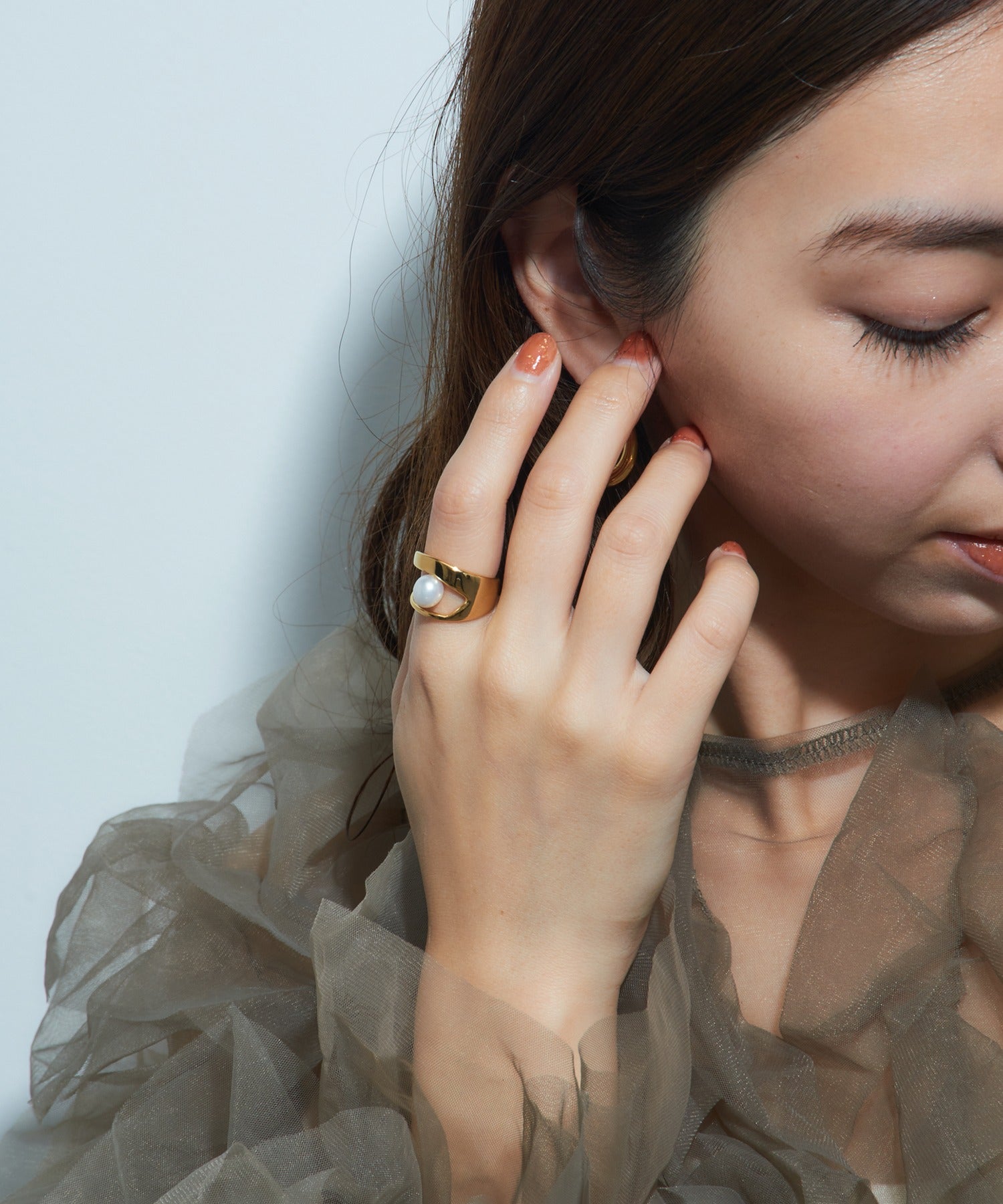 フィリップ オーディベール PHILIPPE AUDIBERT Bague Malka perle naturelle, laiton BG5858 （ゴールド） ゴールド