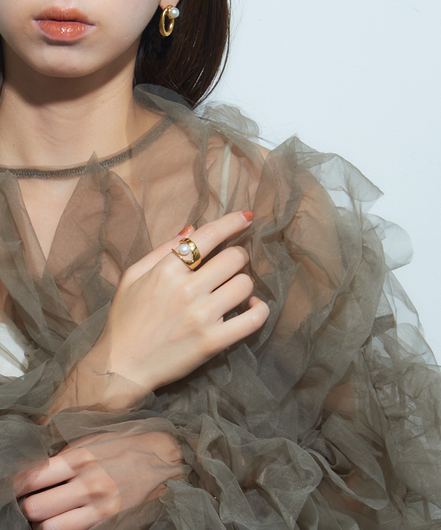 フィリップ オーディベール PHILIPPE AUDIBERT Bague Malka perle naturelle, laiton BG5858 （ゴールド） ゴールド