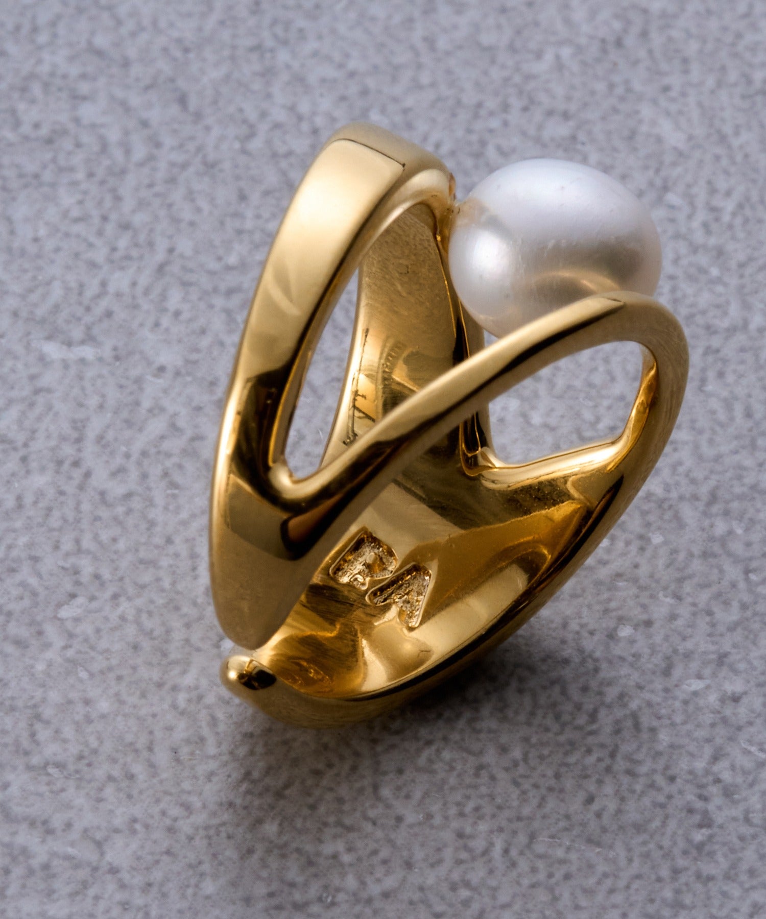 フィリップ オーディベール PHILIPPE AUDIBERT Bague Malka perle naturelle, laiton BG5858 （ゴールド） ゴールド
