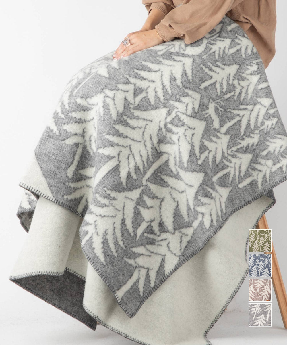 クリッパン KLIPPAN クリッパン KLIPPAN 2251 ブランケット ハウスインザフォレスト HOUSE IN THE FOREST 雑貨 ひざ掛け ラムウール 北欧 生地 インテリア ギフト プレ （ブルー） ブルー