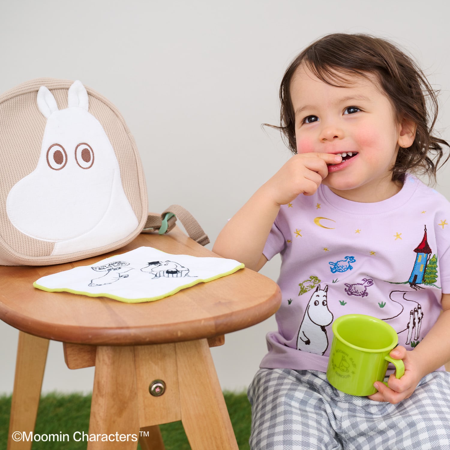 クレードスコープ kladskap 【MOOMIN】マグカップ+ハンドタオルセット 【返品不可商品】 （イエロー グリーン） イエロー グリーン