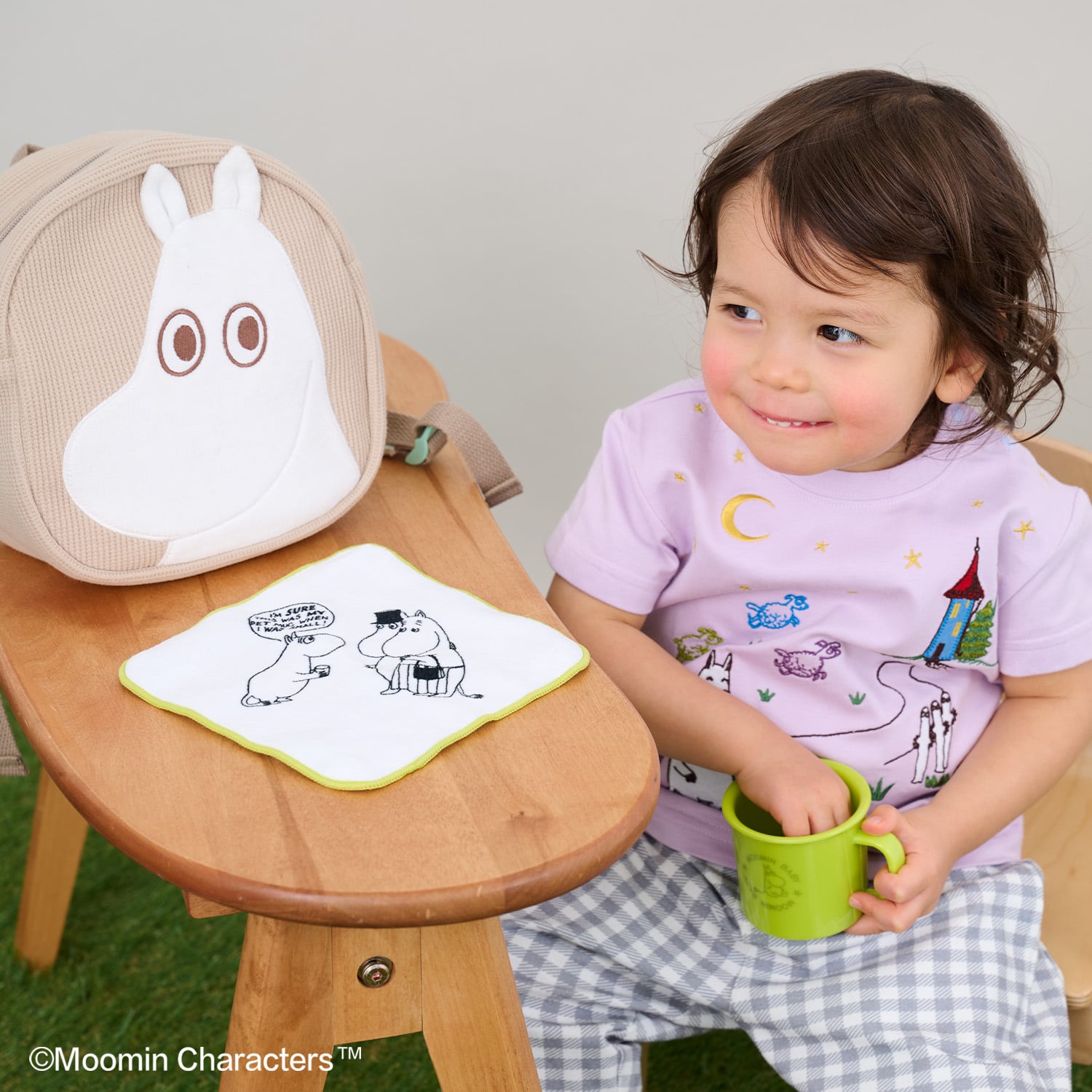 クレードスコープ kladskap 【MOOMIN】マグカップ+ハンドタオルセット 【返品不可商品】 （イエロー グリーン） イエロー グリーン