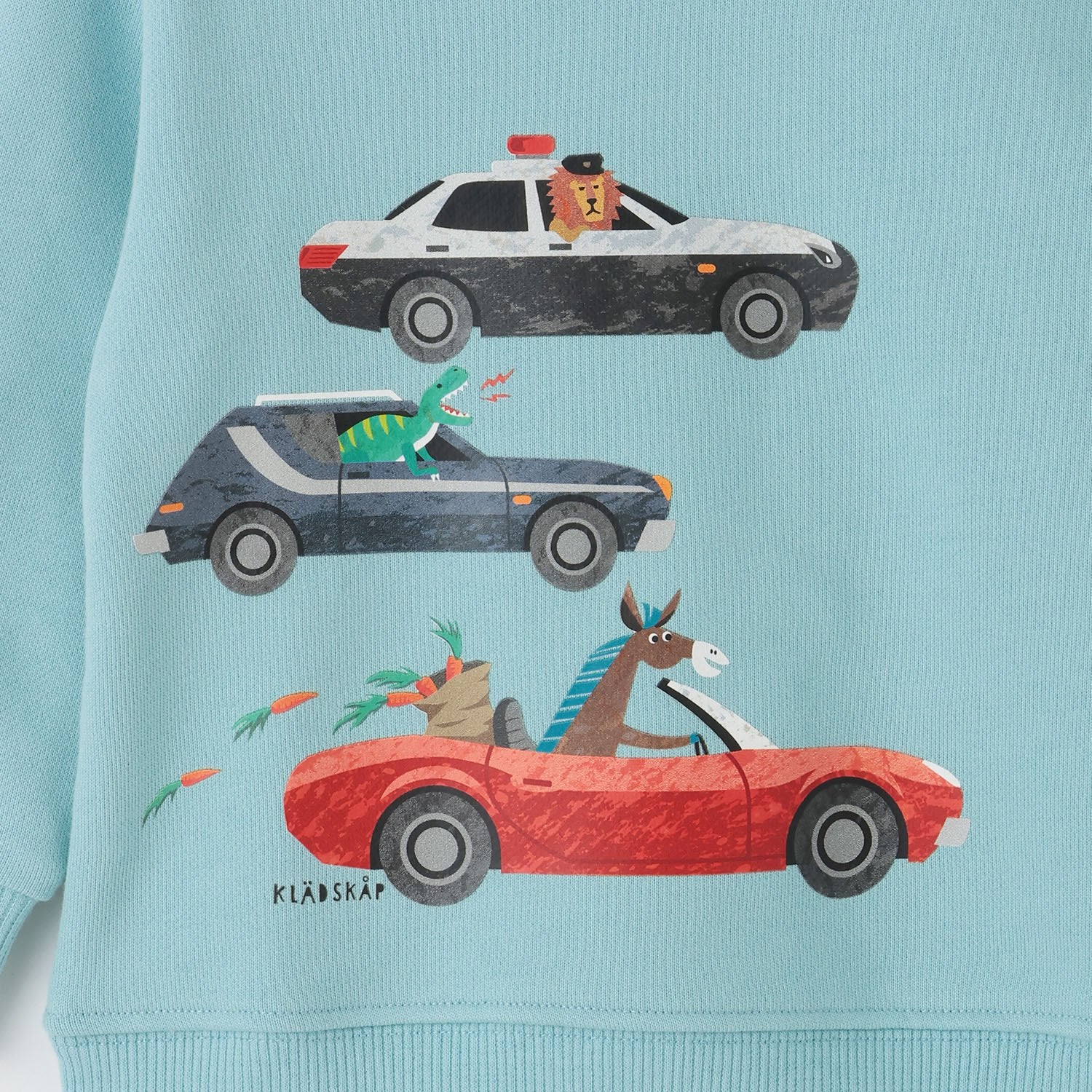 クレードスコープ kladskap 動物と恐竜と車トレーナー （カラシ） カラシ