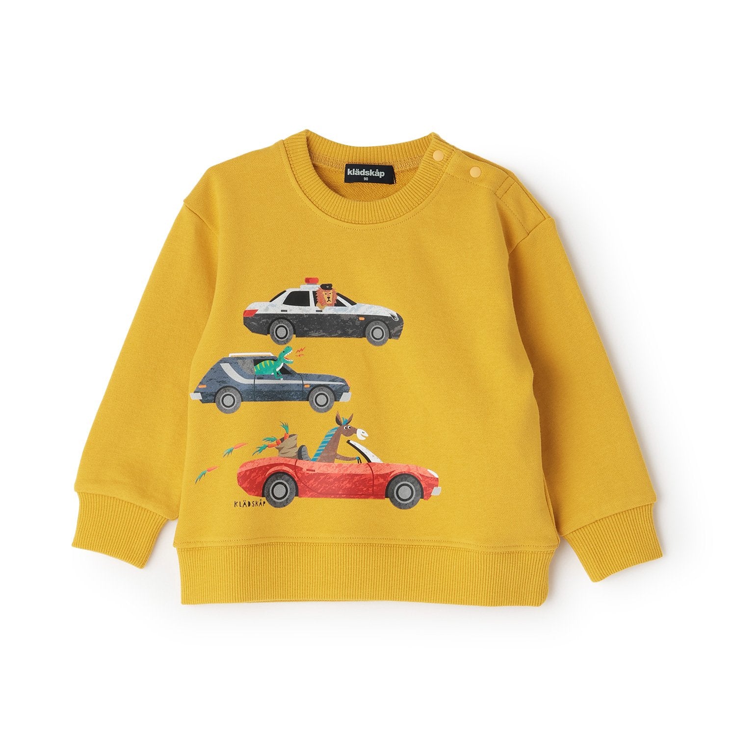 クレードスコープ kladskap 動物と恐竜と車トレーナー （カラシ） カラシ