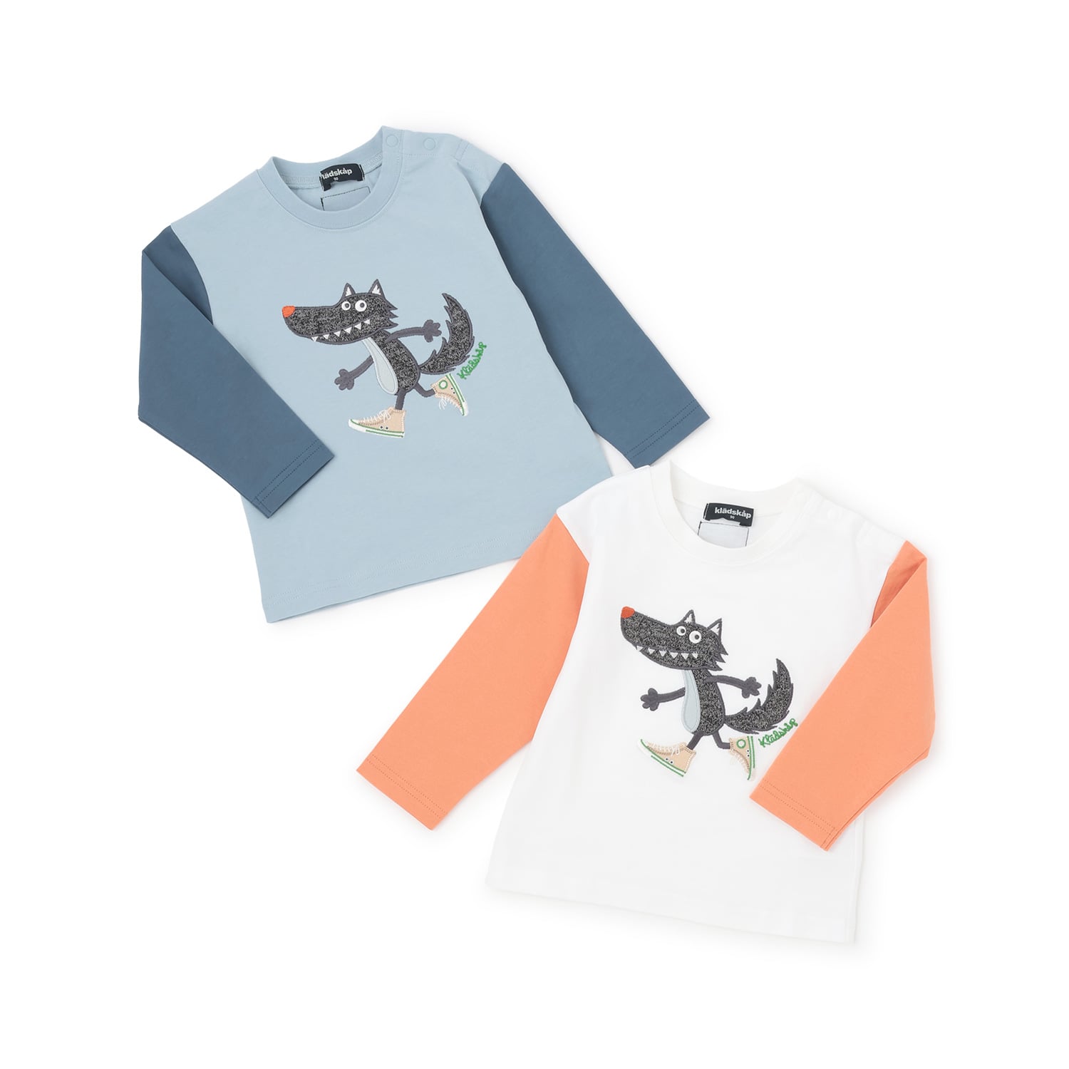 クレードスコープ kladskap スニーカーオオカミ長袖Tシャツ （オフ ホワイト） オフ ホワイト