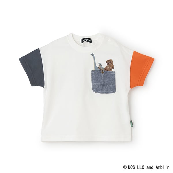 クレードスコープ kladskap 【JURASSIC】恐竜クレイジーカラー半袖Tシャツ （オフ ホワイト） オフ ホワイト