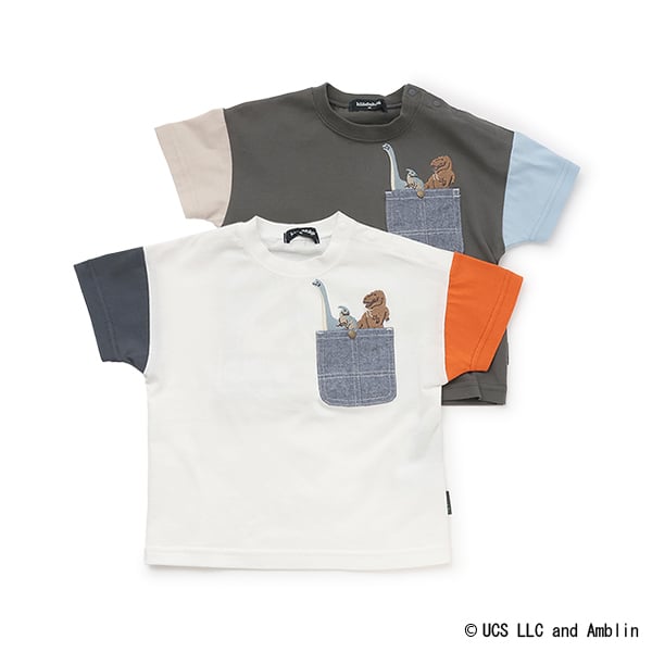 クレードスコープ kladskap 【JURASSIC】恐竜クレイジーカラー半袖Tシャツ （オフ ホワイト） オフ ホワイト