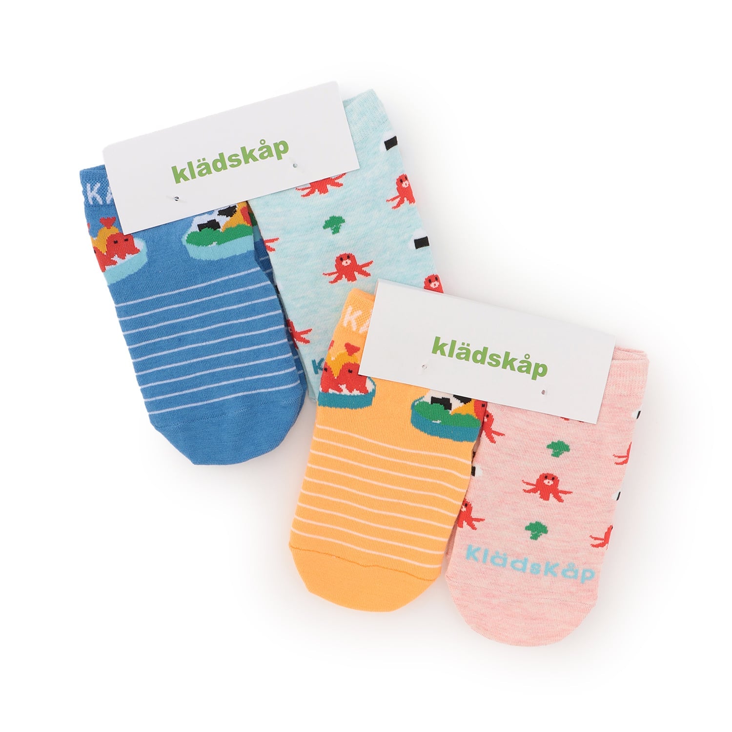 クレードスコープ kladskap 2足セットお弁当ショートソックス （ブルー） ブルー