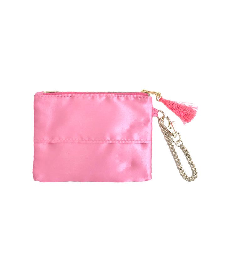 At On 50 Embroidered Pouch Sukajan Mount Fuji pink