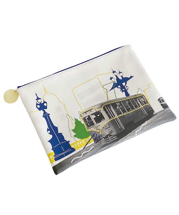 At On 50 Tokyo Metropolitan Bureau of Transportation Flat Pouch Small white