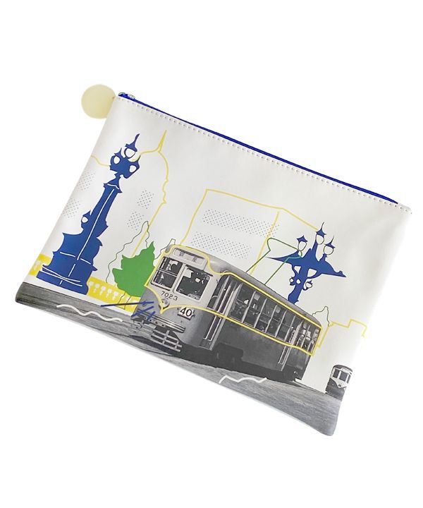 At On 50 Tokyo Metropolitan Bureau of Transportation Flat Pouch Small white